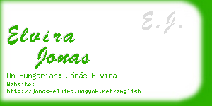 elvira jonas business card